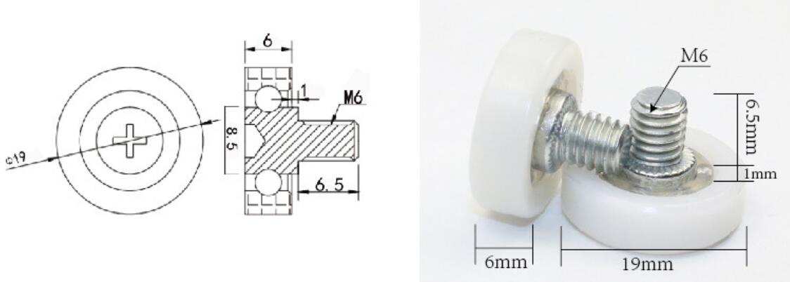 Cash register drawer Roller 