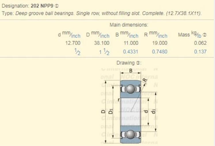 202NPP9 Bearing